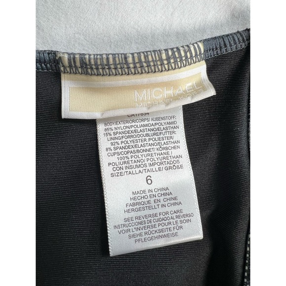 Michael Kors 1 piece Swimsuit Halter Gray Size 6 - Picture 11 of 12